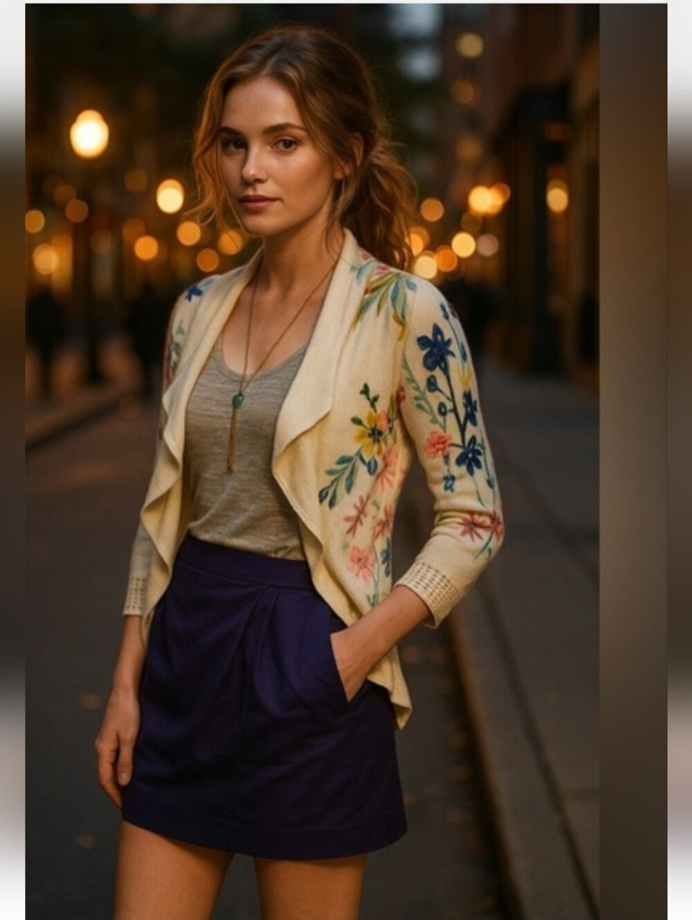 Odille Purple Mini Skirt